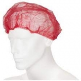 Polypropylene Pancake Bouffant Cap,24 in, Red, 1000/CT